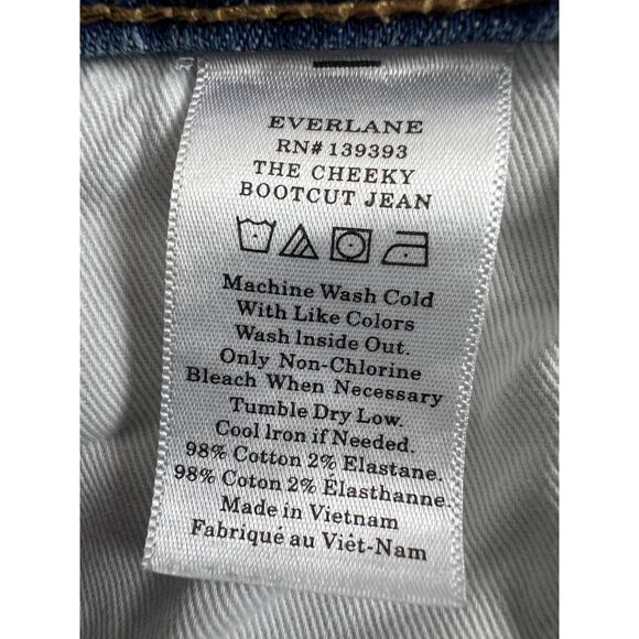 Everlane Women's The Cheeky Bootcut Jeans Light Wash Size 25 Regular - Picture 8 of 12